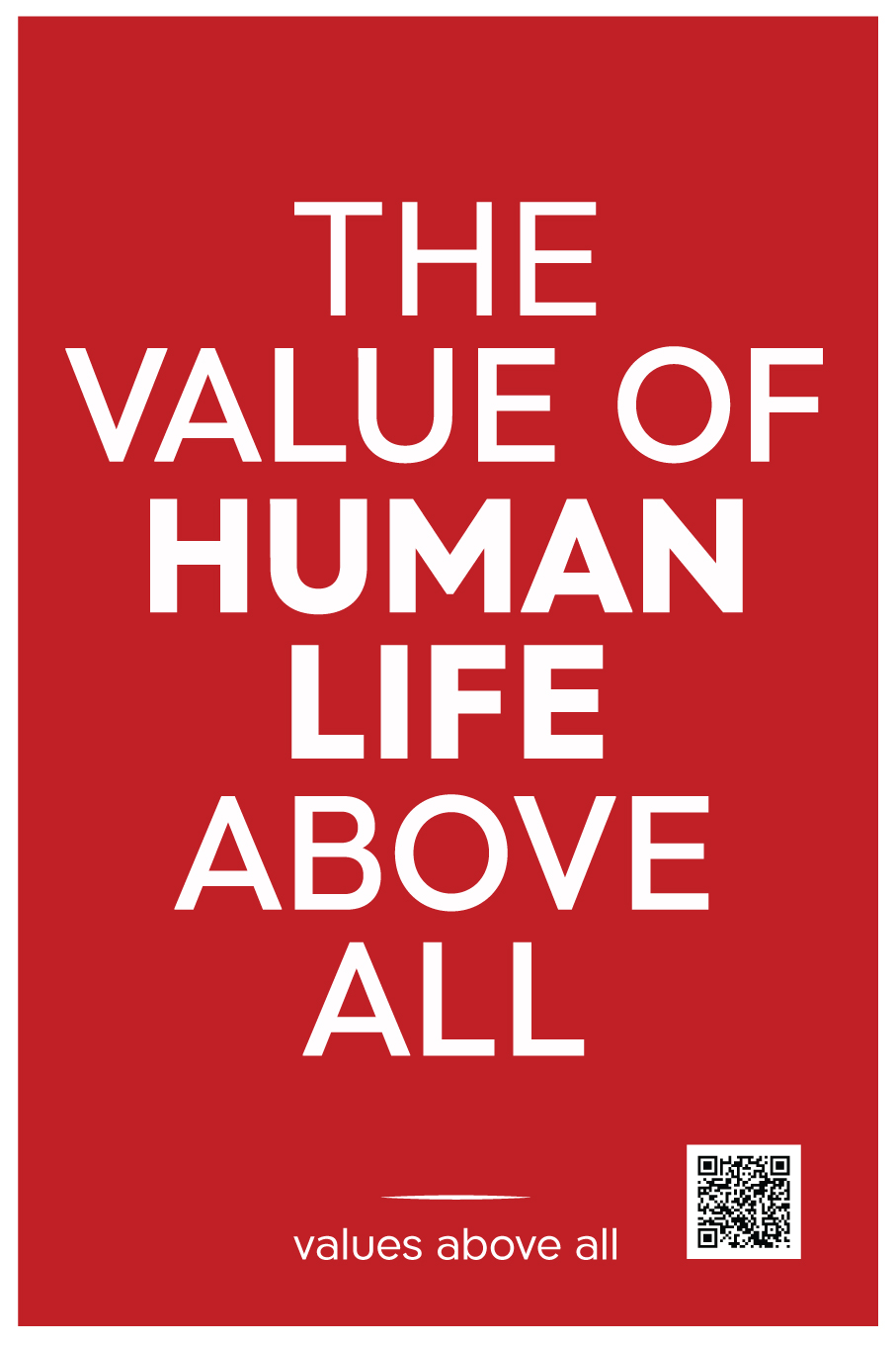 Human-life-values come first